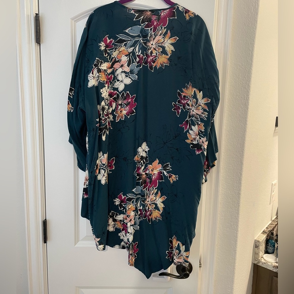 Floral Kimono Bathing Suit Cover Up EUC